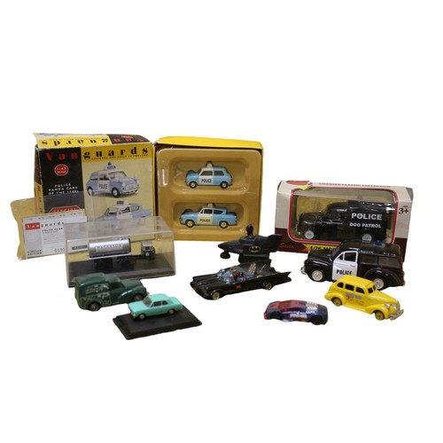 48 - Nice Selection of Die Cast Cars including the Batmobile with Batman and Robin plus Vanguard Models o... 