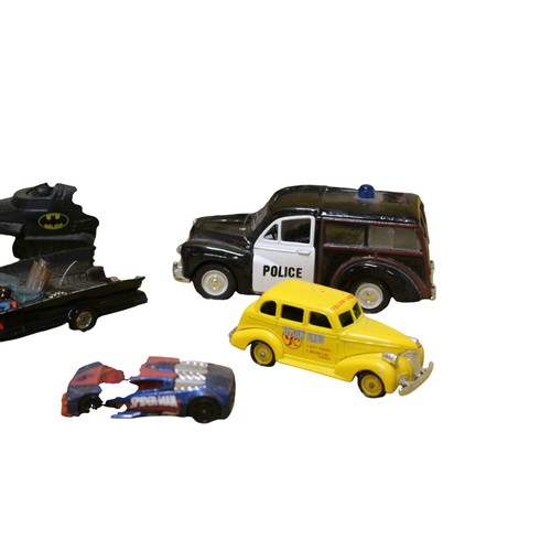 48 - Nice Selection of Die Cast Cars including the Batmobile with Batman and Robin plus Vanguard Models o... 