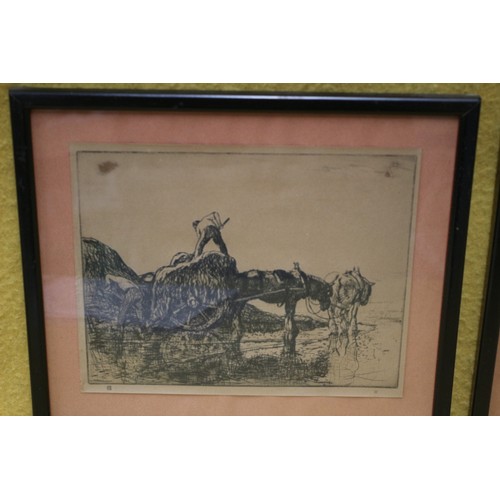 120 - 4 Early 20th Century Dry Point Etchings by Channel Islands Artist, Signed E. Blampied - 31 x 26.5 cm