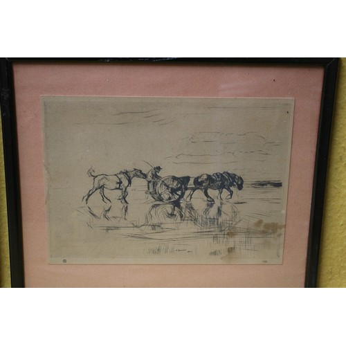 120 - 4 Early 20th Century Dry Point Etchings by Channel Islands Artist, Signed E. Blampied - 31 x 26.5 cm