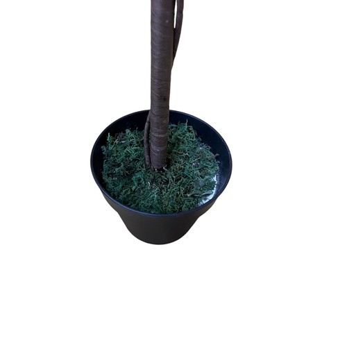 10 - 2 x Plastic Office Eucalyptus Plants in Pots - 130cm Tall