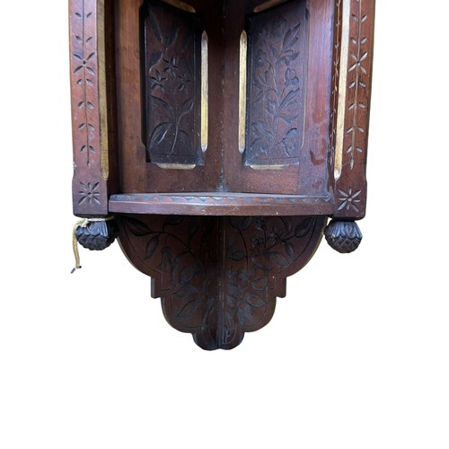 15 - Ornately Carved Georgian Corner Wall Display Unit - 87cm Tall