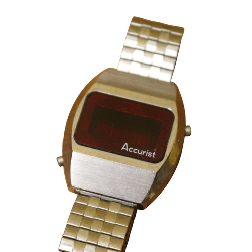 5 - Vintage 1960/70's Accurist Red Screen LED Watch