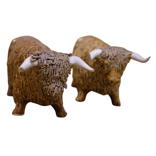 23 - Pair of Porcelain Scottish Highland Bulls