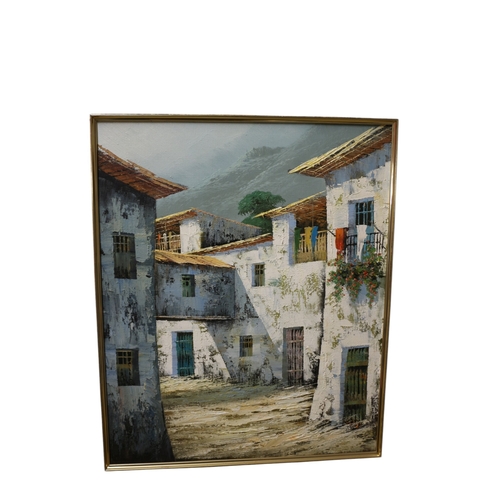 28 - Vintage French Oil Painting - 71 x 63cm - 1960/70's