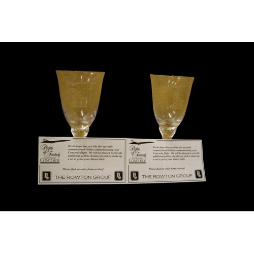 12 - 2 x Goodwood Concorde Flights of Fantasy Glasses with Certificates