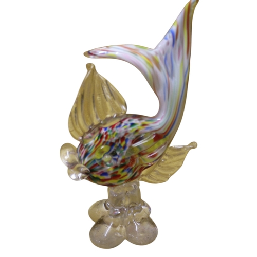 35 - Vintage End of Day Murano Glass Fish with Label - 25cm