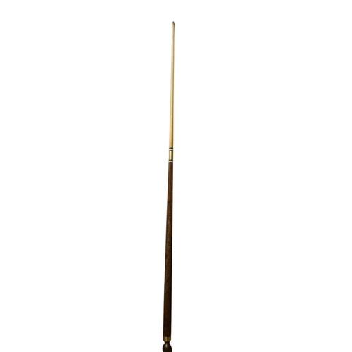 68 - Dragon Carved ADAC Screw Together Snooker Cue / Walking Stick with Brass Tip and Ball Handle