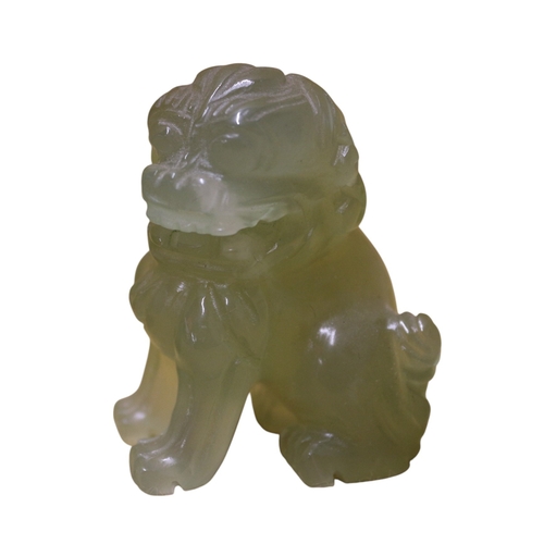 83 - Pair of Vintage Jade Dogs of Fo - 6cm Tall