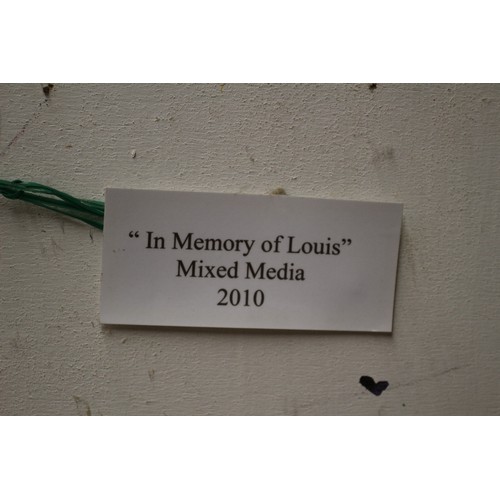 120 - Roger Wisbey - (Artist) - Title: In Memory of Louis (New Orleans) - Acrylic & Mixed Media on Hea... 