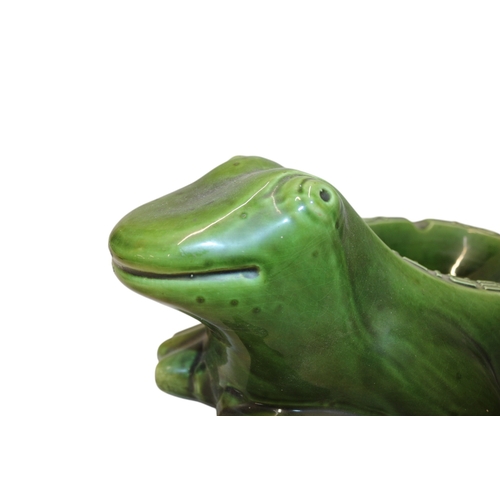 2 - Mid Century 1950's Large L'Heritier-Cuyot-Dijon Frog Ashtray. 40cm