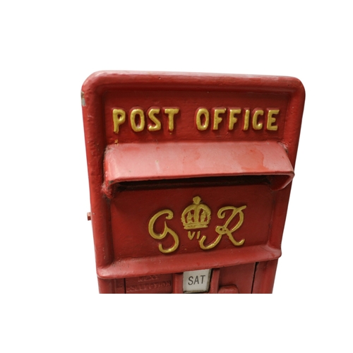 5 - Vintage Post Box George VI, 59cm tall x 25cm wide x 35cm deep