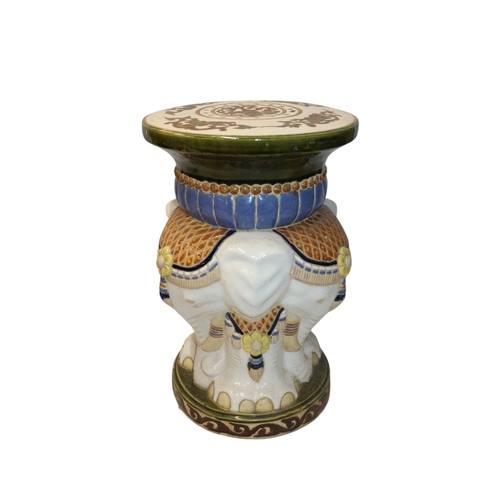 19 - Elephant Pot Stand/Stool, 48cm tall