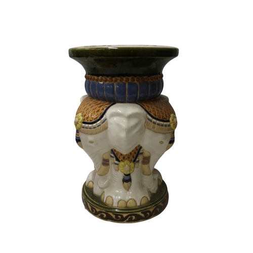 19 - Elephant Pot Stand/Stool, 48cm tall