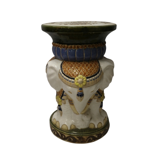 19 - Elephant Pot Stand/Stool, 48cm tall