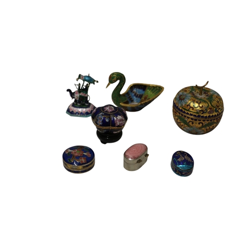 38 - Collection of Enamelled Items (Including Cloisonné)