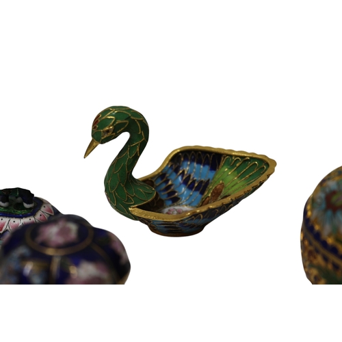 38 - Collection of Enamelled Items (Including Cloisonné)