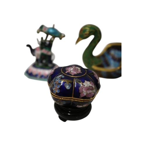 38 - Collection of Enamelled Items (Including Cloisonné)