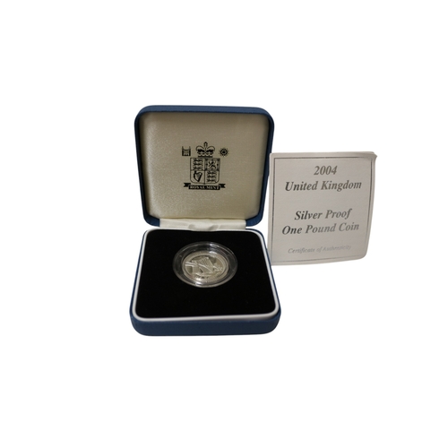 42 - Silver Proof £1 Coin 2004 Royal Mint COA