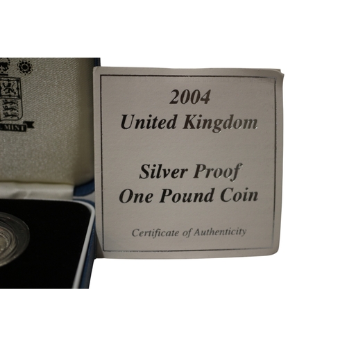 42 - Silver Proof £1 Coin 2004 Royal Mint COA