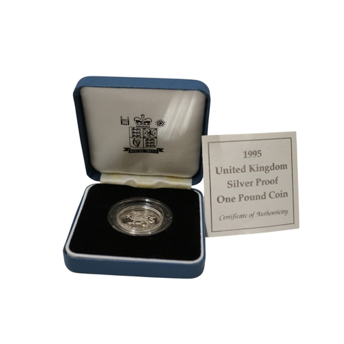 43 - Silver Proof £1 Coin 1995, Royal Mint COA