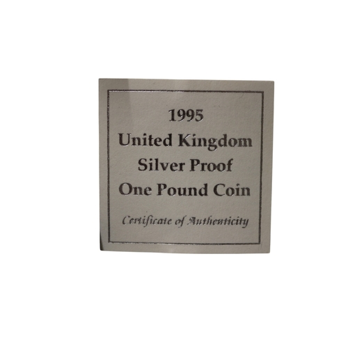 43 - Silver Proof £1 Coin 1995, Royal Mint COA