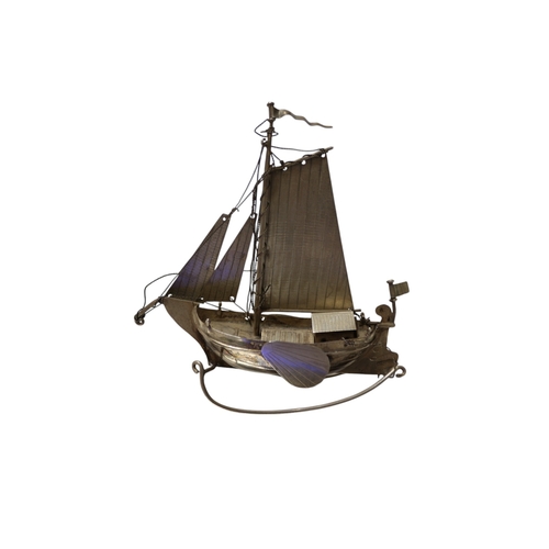 47 - Silver Galleon Ship, 10cm tall, 35.88g