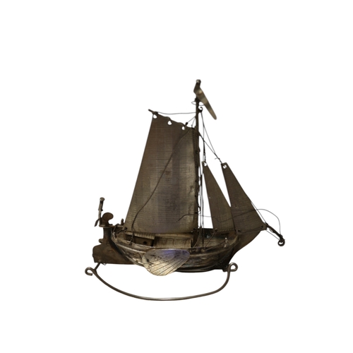 47 - Silver Galleon Ship, 10cm tall, 35.88g