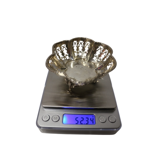 49 - Silver Hallmarked Scalloped Dish, 52.34g