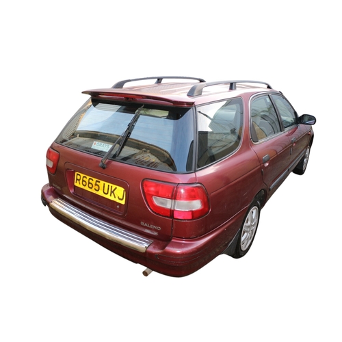 54 - Suzuki Baleno R665 UKJ, 81862 miles, MOT'd til 20th August 2025, No V5, Good Set of Tyres all round.... 