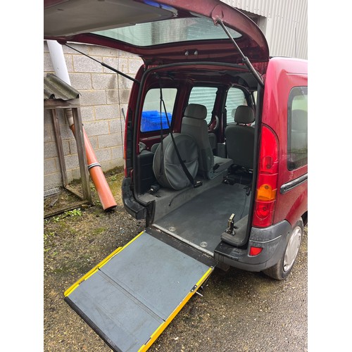 60 - Renault Kangoo - 1149cc - Petrol - Mobility Van - 95,024 miles. No V5 so will need applying for. New... 