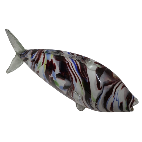 4 - Large Murano End of Day Fish. 35cm