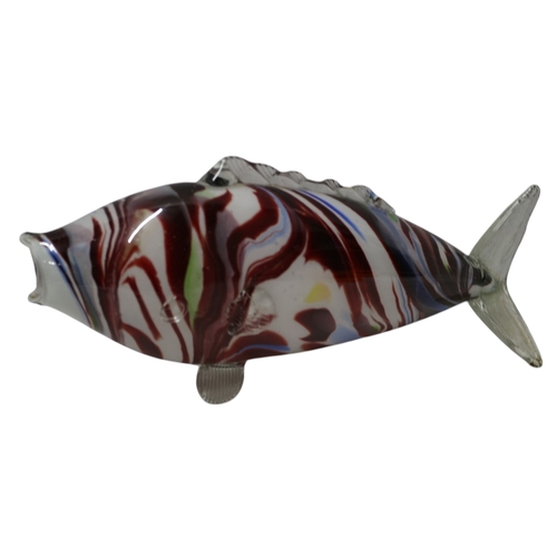 4 - Large Murano End of Day Fish. 35cm