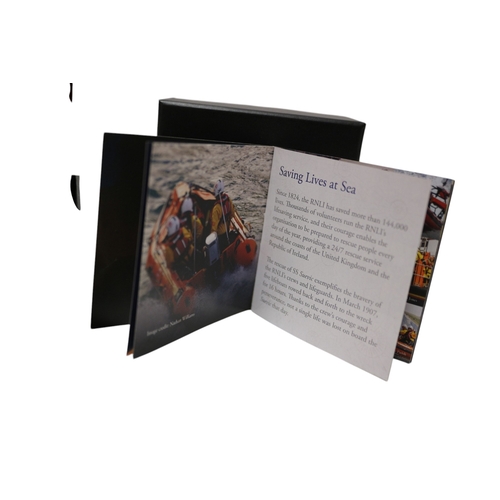 11 - 22ct/916 Royal Mint RNLI 2024, 200yrs 1/4oz Commentative Gold Proof. Box and Booklet and Outer Cover