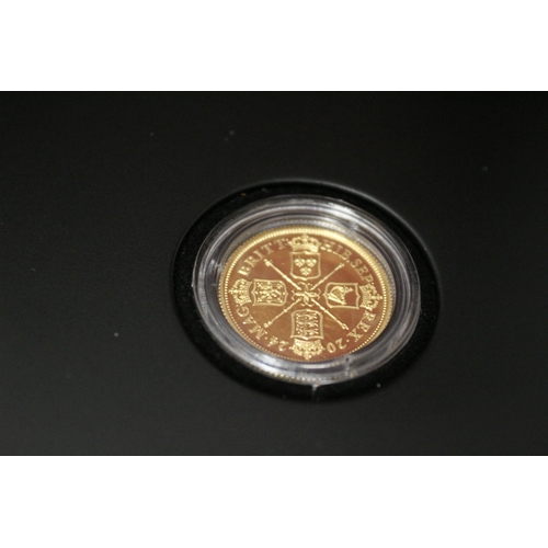 38 - 22ct/916 East India Company London, Quarter - 2.1g, Half - 4.2g, Whole Guinea - 8.4g. Gold Proof