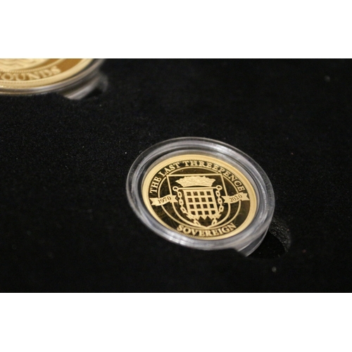 40 - 22ct/916 Hattons of London 2020 Pre Decimal 50th Anniversary Sovereign Definitive Set. 1/8, 1/4, 1/2... 