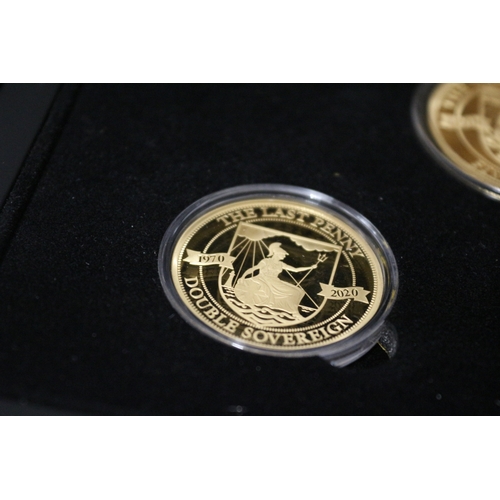 40 - 22ct/916 Hattons of London 2020 Pre Decimal 50th Anniversary Sovereign Definitive Set. 1/8, 1/4, 1/2... 