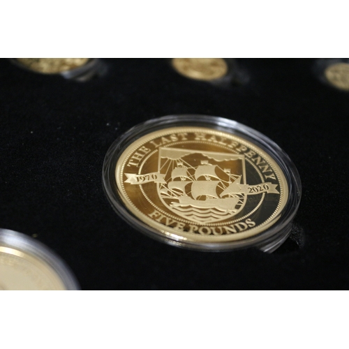 40 - 22ct/916 Hattons of London 2020 Pre Decimal 50th Anniversary Sovereign Definitive Set. 1/8, 1/4, 1/2... 