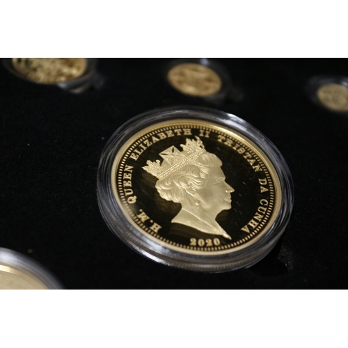 40 - 22ct/916 Hattons of London 2020 Pre Decimal 50th Anniversary Sovereign Definitive Set. 1/8, 1/4, 1/2... 