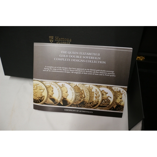 41 - 22ct/916 Hattons of London Elizabeth II Gold Double Sovereign Complete Designs Collection, 10 Piece ... 