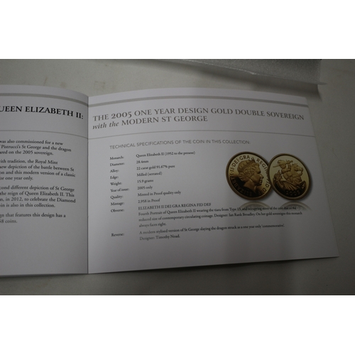 41 - 22ct/916 Hattons of London Elizabeth II Gold Double Sovereign Complete Designs Collection, 10 Piece ... 