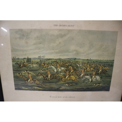 44 - 2x The Quorn Hunt Scene Prints  - The Meet & Talli-ho and Away. 43x33cm