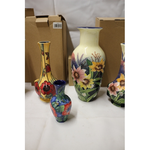 57 - 8x Old Tupton Ware Vases, Tallest 23cm