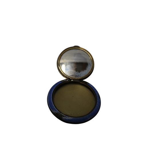 4 - Silver & Enamelled Gilded Powder Case with Mirror. Nicely Hallmarked - 49.43g Total Weight
