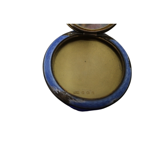 4 - Silver & Enamelled Gilded Powder Case with Mirror. Nicely Hallmarked - 49.43g Total Weight