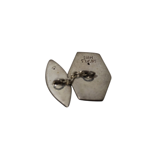 5 - 3 x Pairs of Silver Cufflinks. Total 19.1g