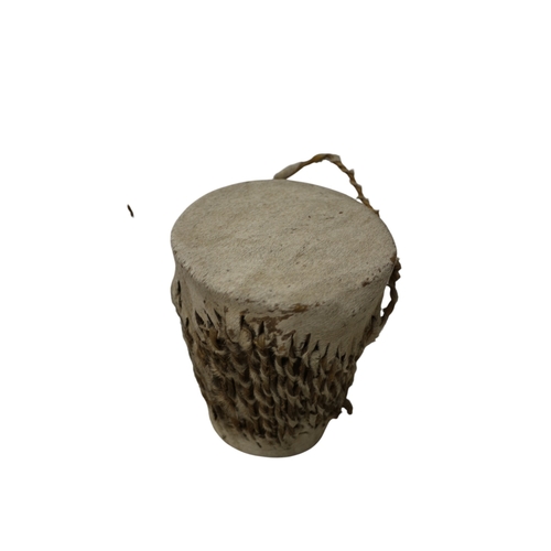 10 - Skin and Fur Drums 16cm Tall