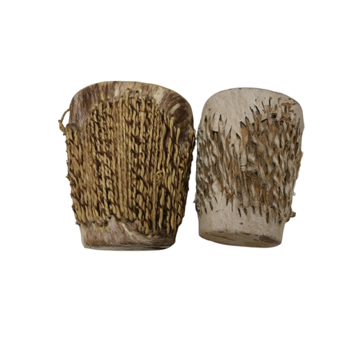 10 - Skin and Fur Drums 16cm Tall
