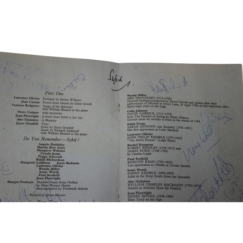 17 - 2 x Signed Sybil Programmes inc Alex Guinness Autograph