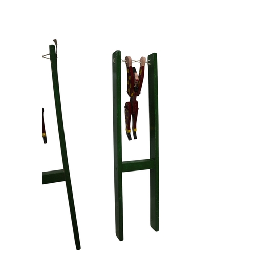 20 - Vintage Handmade Wooden Acrobat Toys